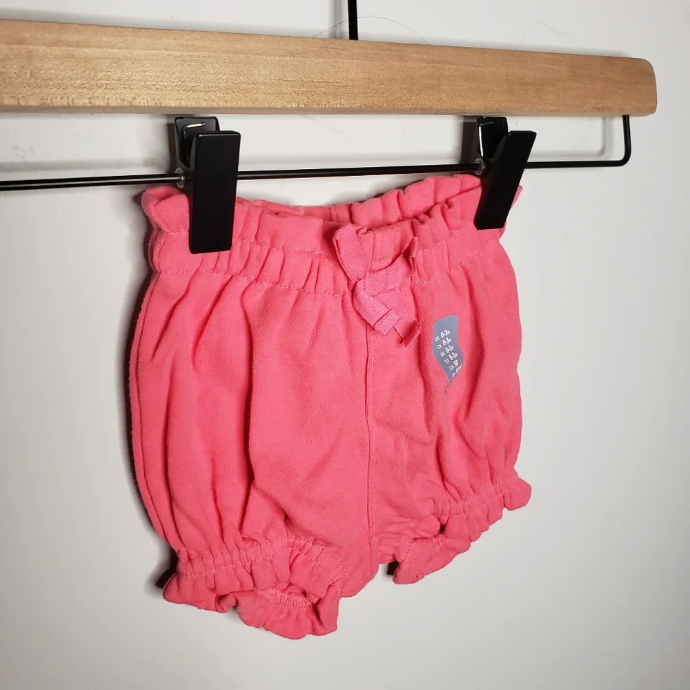 NWT Baby Gap 0-3 Months Bundle 2 Soft Shorts Pink Bubble Shorts & Navy Bloomers